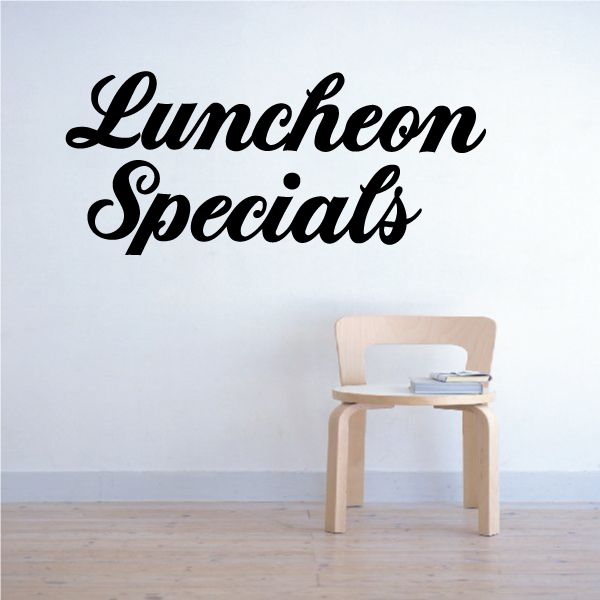 Image of Luncheon Specials Wall Decal - Vinyl Decal - Car Decal - Business Sign - MC349