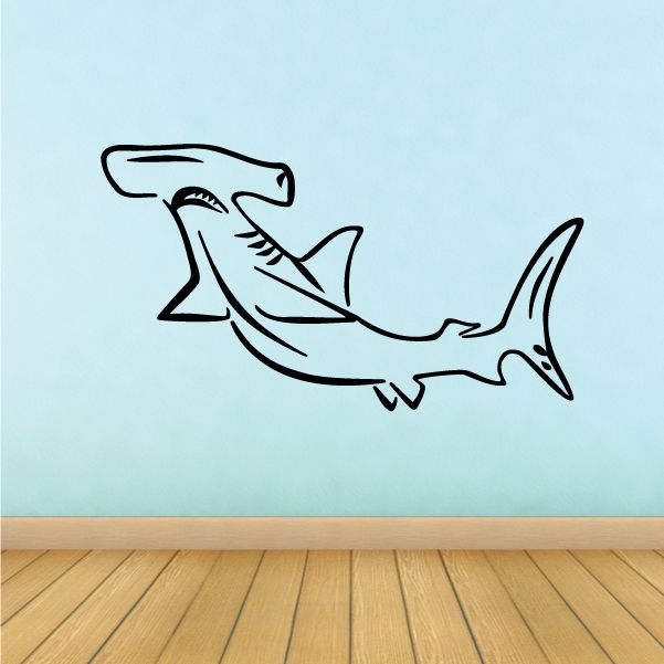 Image of Lunging Hammerhead Shark Decal