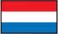 Luxembourg flag sticker with red, white, and blue horizontal stripes