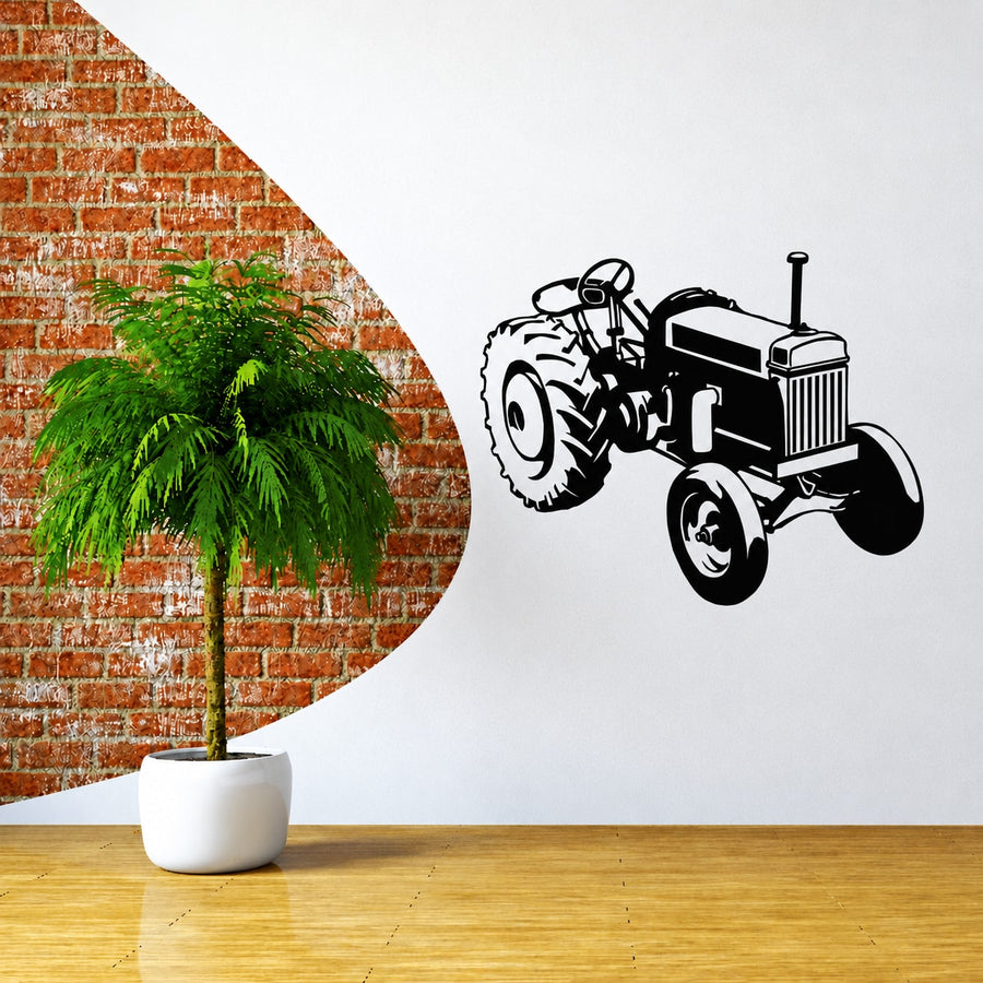 Detailed Tractor Decal — illustrative vinyl decal application mockup. Surrounding objects are not included.
