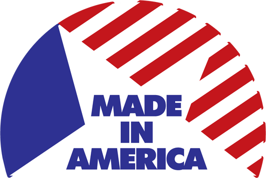 Made in America Half Star Sticker, isolated printed sticker artwork