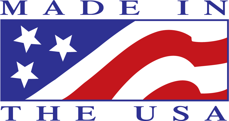 Die-cut sticker featuring an American flag design with stars and red-and-blue stripes