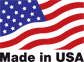 Made in the USA Wavy Flag Sticker, isolated printed sticker artwork