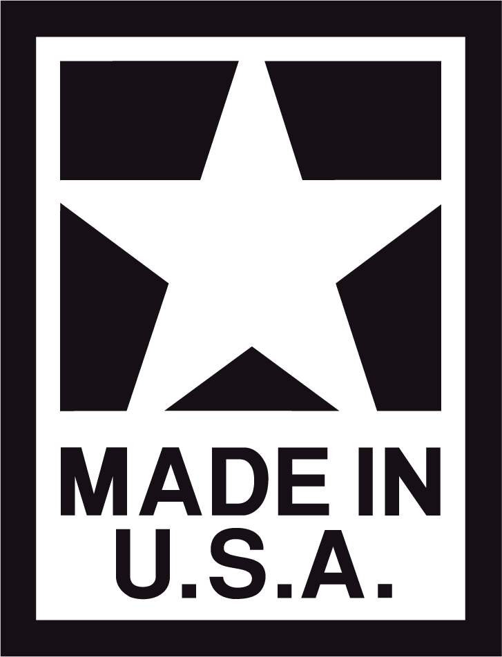Made in the USA Decal, isolated printed sticker artwork