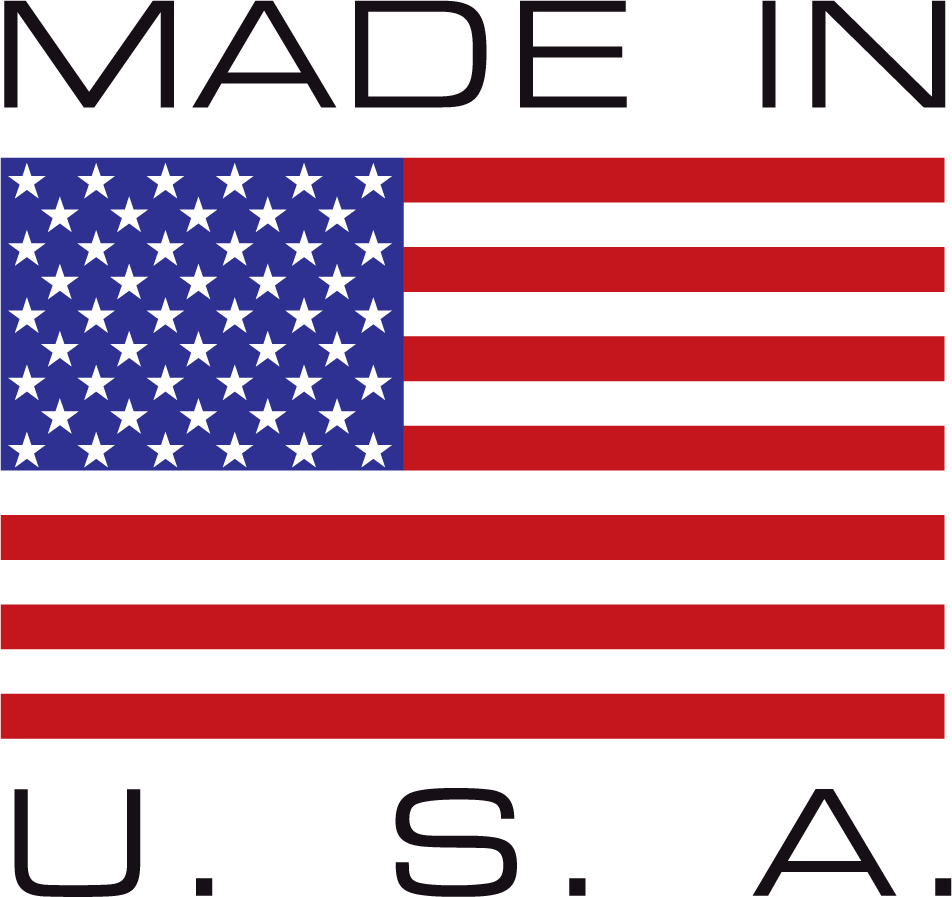 Die-cut American flag sticker with blue star field and red-white stripes