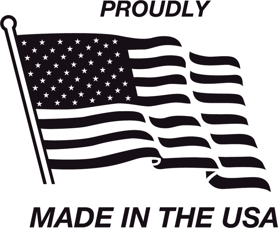 Proudly Made in the USA Decal, isolated printed sticker artwork