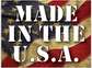 Made in the USA Weathered Flag Sticker, isolated printed sticker artwork
