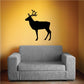 Standing reindeer silhouette wall decal, black reindeer with antlers
