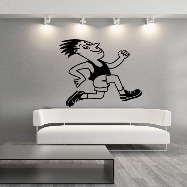 Image of Male Running Wall Decal - Vinyl Decal - Car Decal - MC001