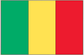 Mali flag sticker with vertical green, yellow, and red stripes
