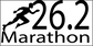 26.2 Marathon Decal, isolated printed sticker artwork