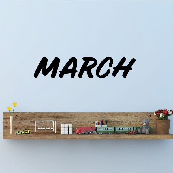 Image of March Wall Decal - Vinyl Decal - Car Decal - Business Sign - MC669