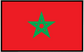 Morocco flag sticker with green five-pointed star on red background