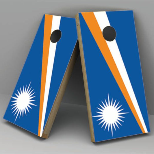 Marshall Islands Flag Cornhole Board Vinyl Decal Wrap