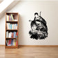 Nativity wall decal of Mary, Joseph, and baby Jesus in manger, black silhouette