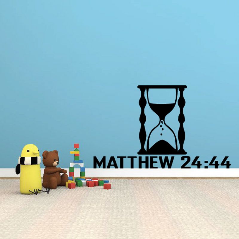 Image of Matthew 24:44 Hourglass Decal