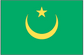 Mauritania flag sticker: green rectangle with gold crescent and star