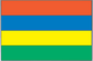 Mauritius flag sticker with horizontal stripes in orange, blue, yellow, and green