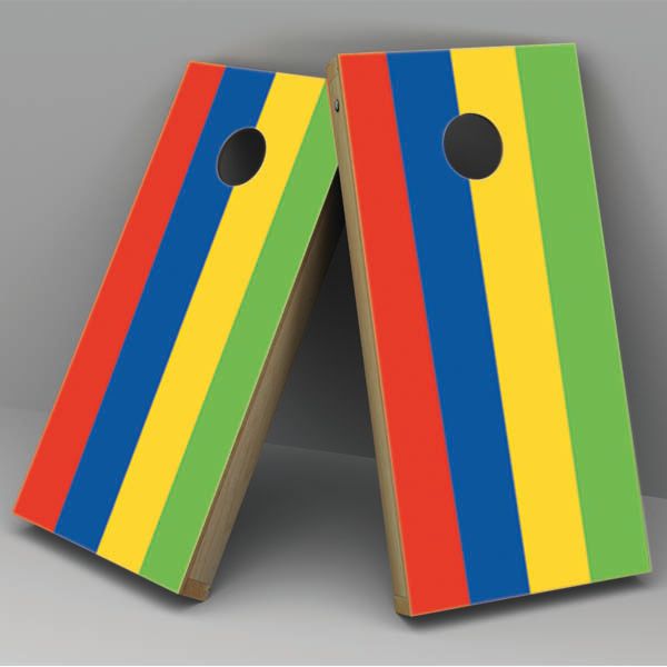 Mauritius Flag Cornhole Board Vinyl Decal Wrap