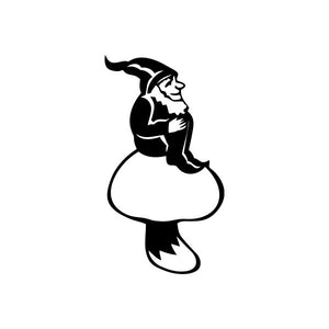 Black Medusa-style vinyl decal sticker with coiled snake hair