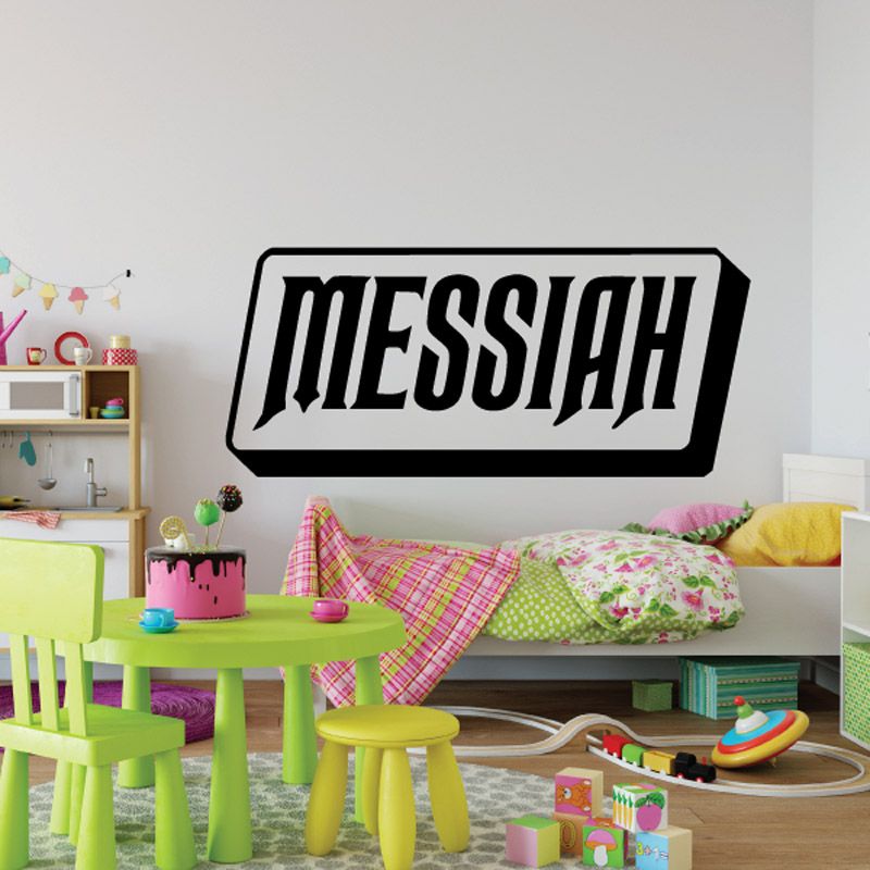 Messiah decal sticker with bold white “MESSIAH” on black