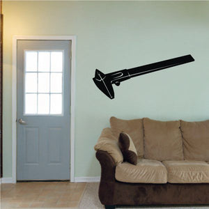 Micrometer tool wall decal, black graphic of a measuring micrometer tool