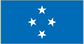 Micronesia flag sticker with blue field and four white stars