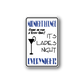 Vinyl lounge sign wall decal with blue lettering and white border, 'Ladies Night' text