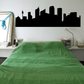 Black skyline wall decal with Midtown city silhouette and skyscraper shapes