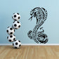 Black cobra skeleton decal with curled tail