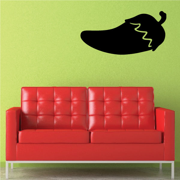 Black jalapeno pepper decal wall sticker