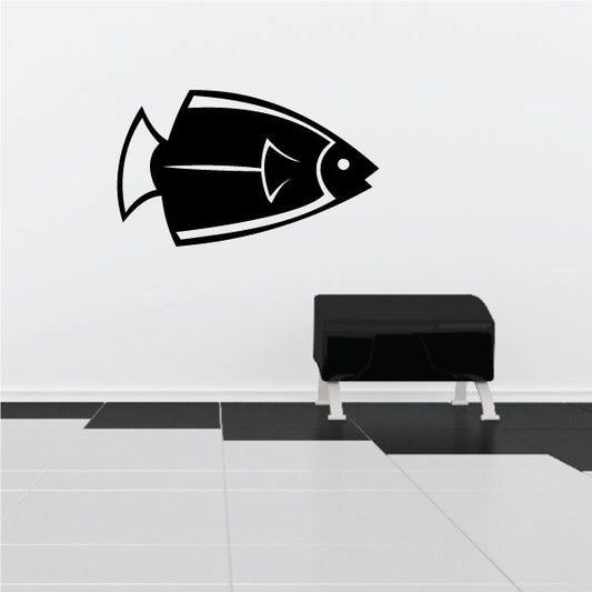 Image of Minimal Arrow Head Fish Decal