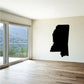 Black Mississippi state silhouette decal