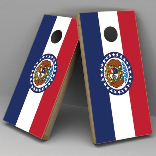 Missouri Flag Cornhole Board Vinyl Decal Wrap