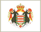Monaco flag sticker featuring a crowned coat of arms with red-and-white diamonds