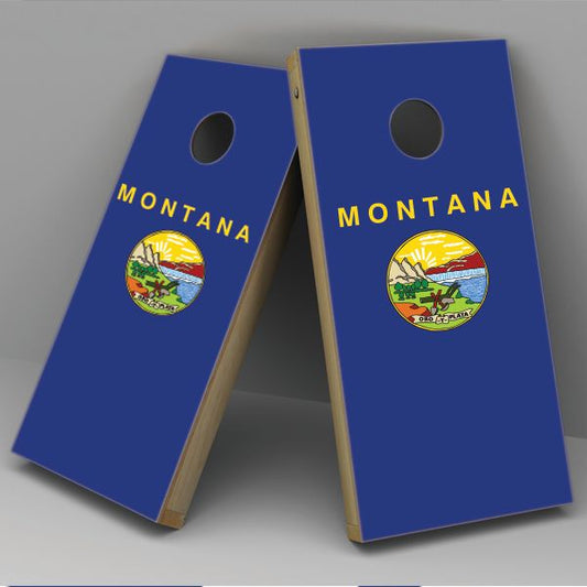 Montana Flag Cornhole Board Vinyl Decal Wrap