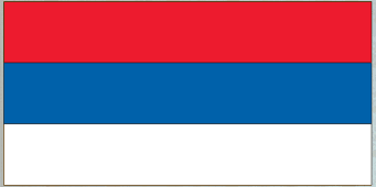 Montenegro flag sticker, rectangular red, blue and white design