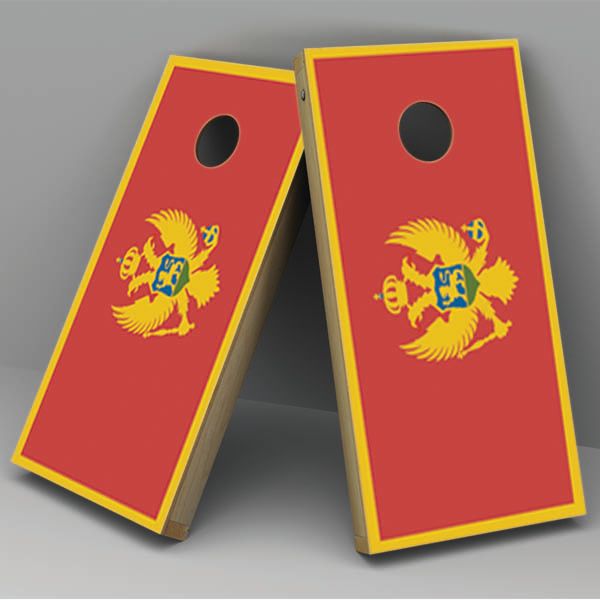 Montenegro Flag Cornhole Board Vinyl Decal Wrap