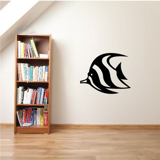 Image of Moorish Idol Bold Stripe Angel Fish Decal