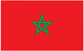 Morocco flag sticker with red background and green five-point star