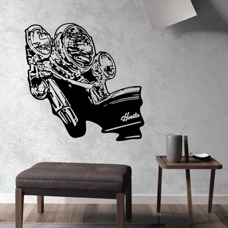 Image of Motorcycle Headlight Sketch Decal