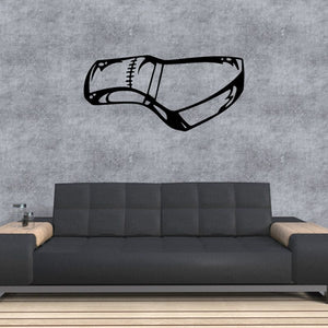 Black motorcycle seat decal with white stripe graphic, die-cut sticker