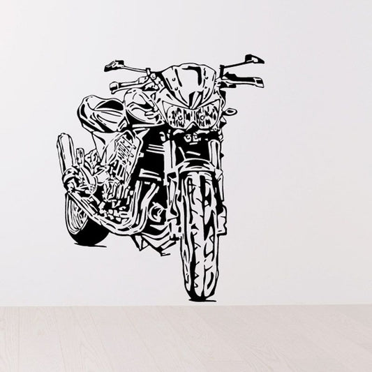 Image of Motorcycle Sketch Wall Decal - Vinyl Decal - Car Decal - CD025