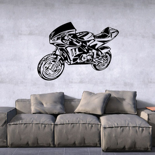 Image of Motorcycle Sketch Wall Decal - Vinyl Decal - Car Decal - CD033