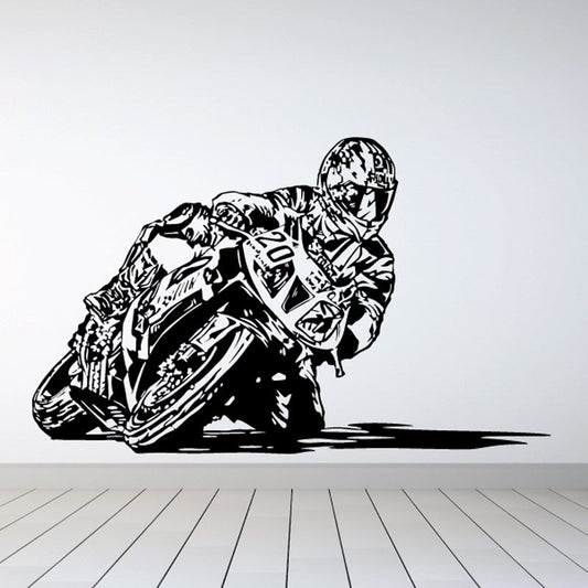 Image of Motorcycle Sketch Wall Decal - Vinyl Decal - Car Decal - CD044