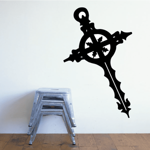 Motorcycle wall decal vinyl silhouette of a rider on a motorcycle, black