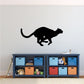 Black dashing mountain lion vinyl decal