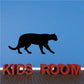 Black mountain lion strolling wall decal
