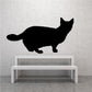 Munchkin cat decal: black cat silhouette with raised tail.