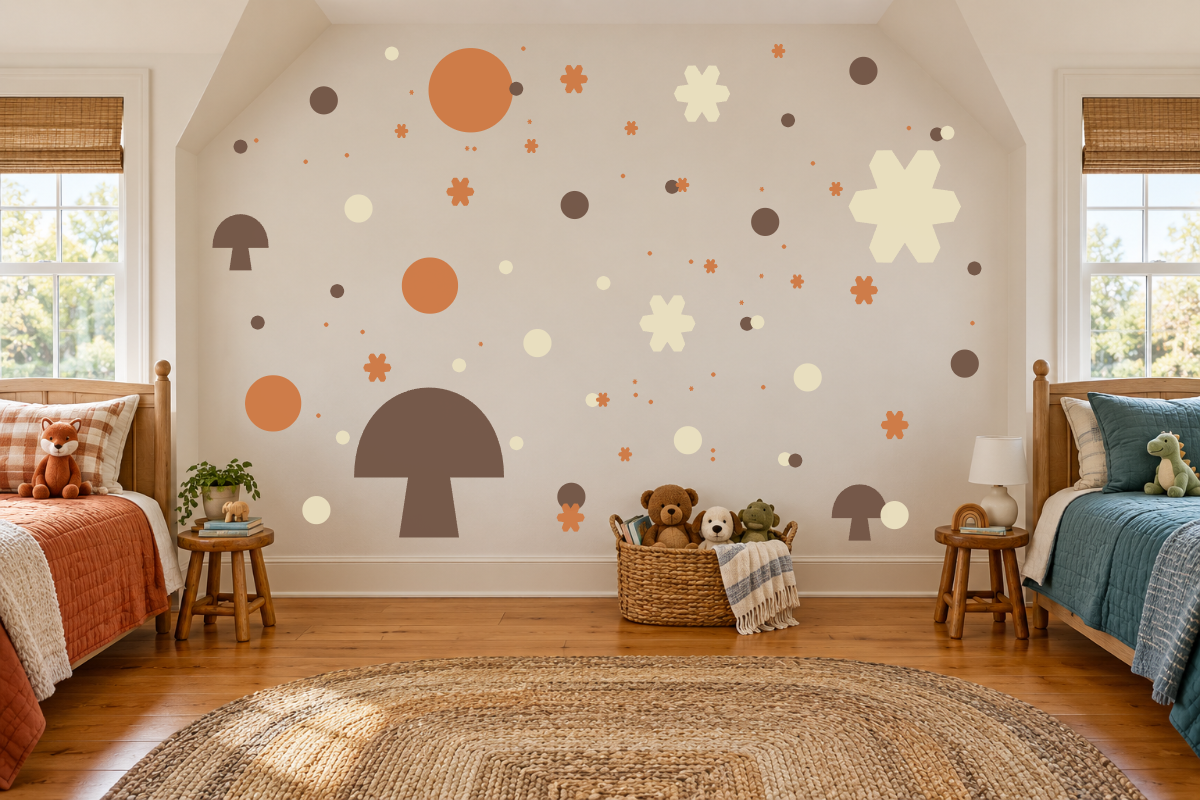 Mushroom Meadow Wall Decal Kit